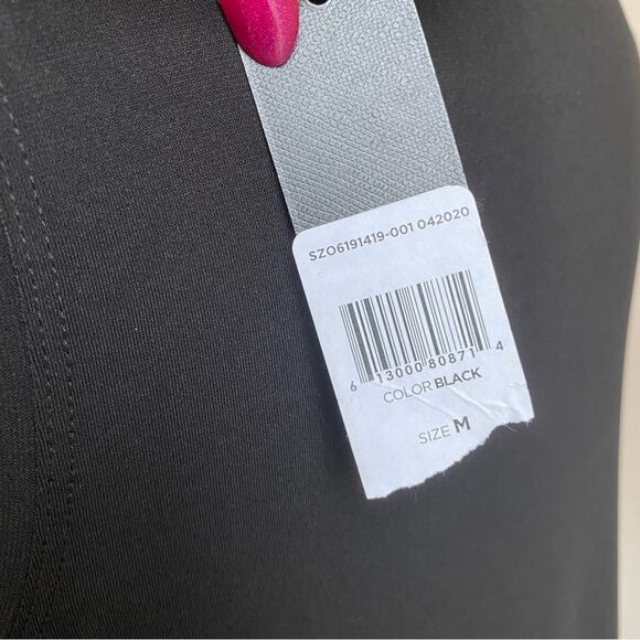 BCBGMAXAZRIA High Low Knit Tank Dress Sz M NWT Black Asymmetrical Hem Chic - Picture 8 of 9